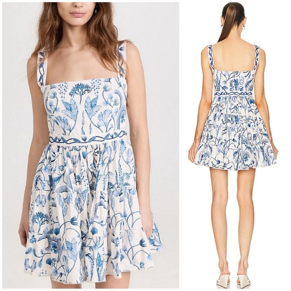 AGUA BY AGUA BENDITA Lima Mini Floral Dress SZ L - Picture 15 of 15